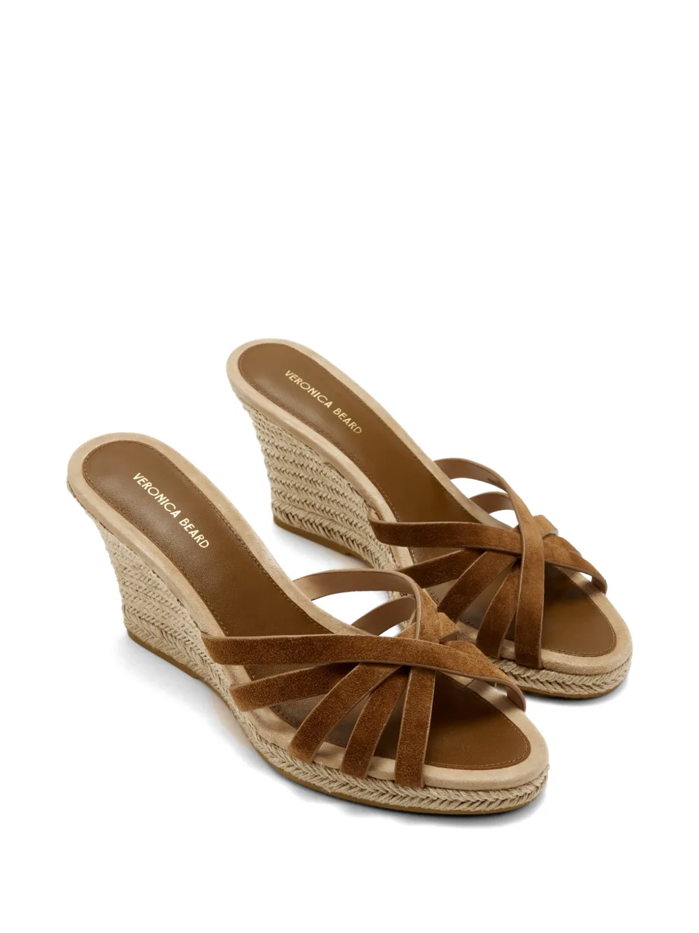 Veronica Beard Phylina espadrille sandalen met sleehak Bruin