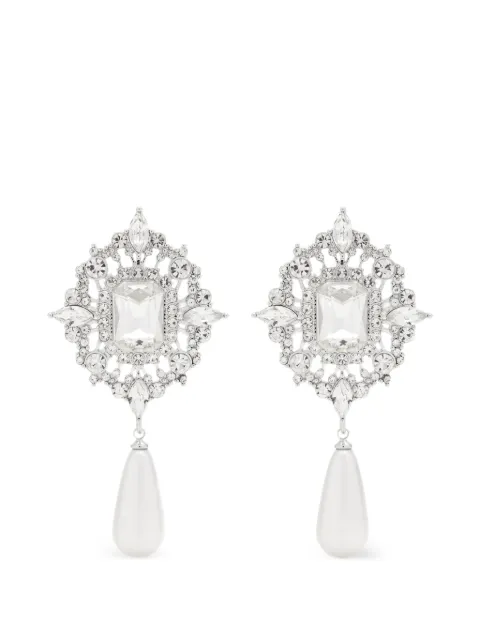 Self-Portrait crystal drop earrings
