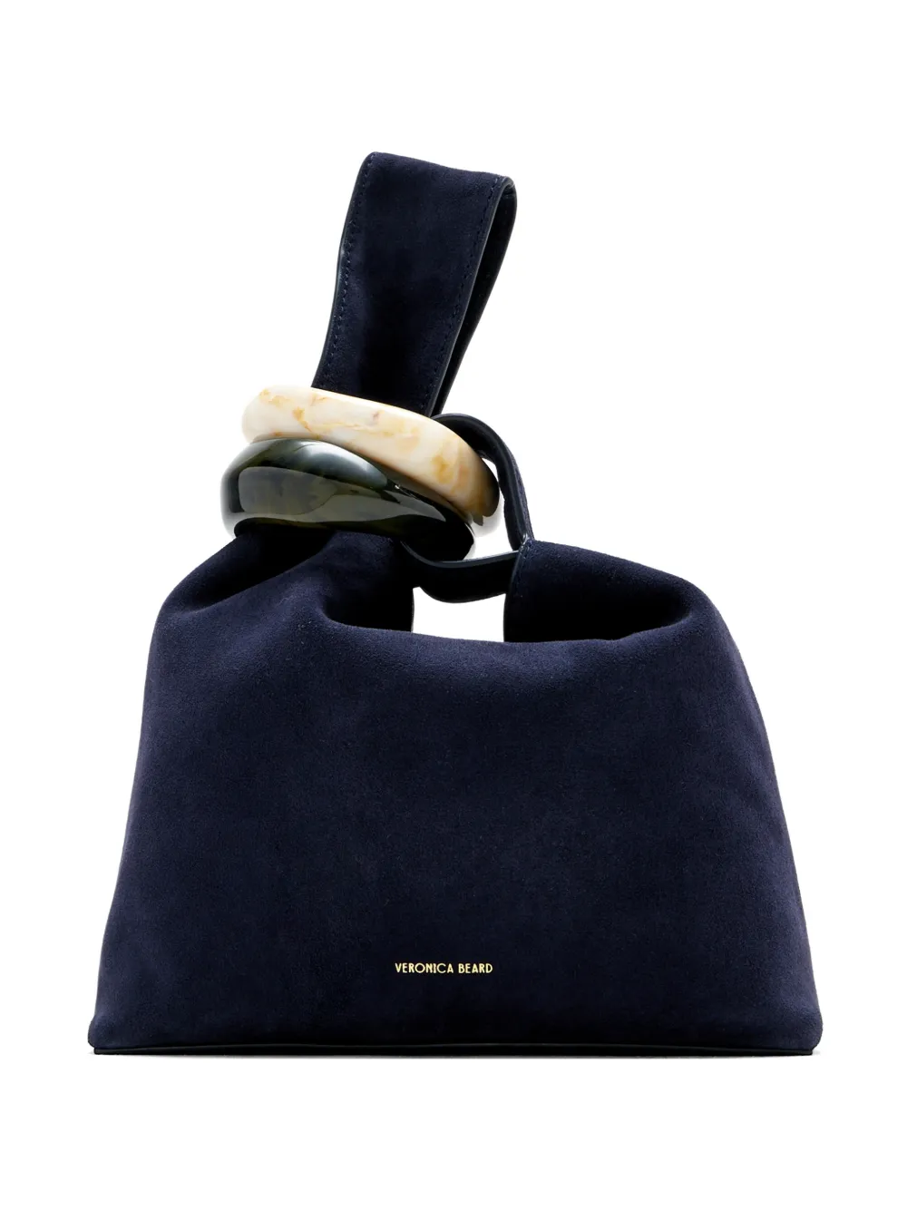 Veronica Beard Ring Handle Satchel In Blue