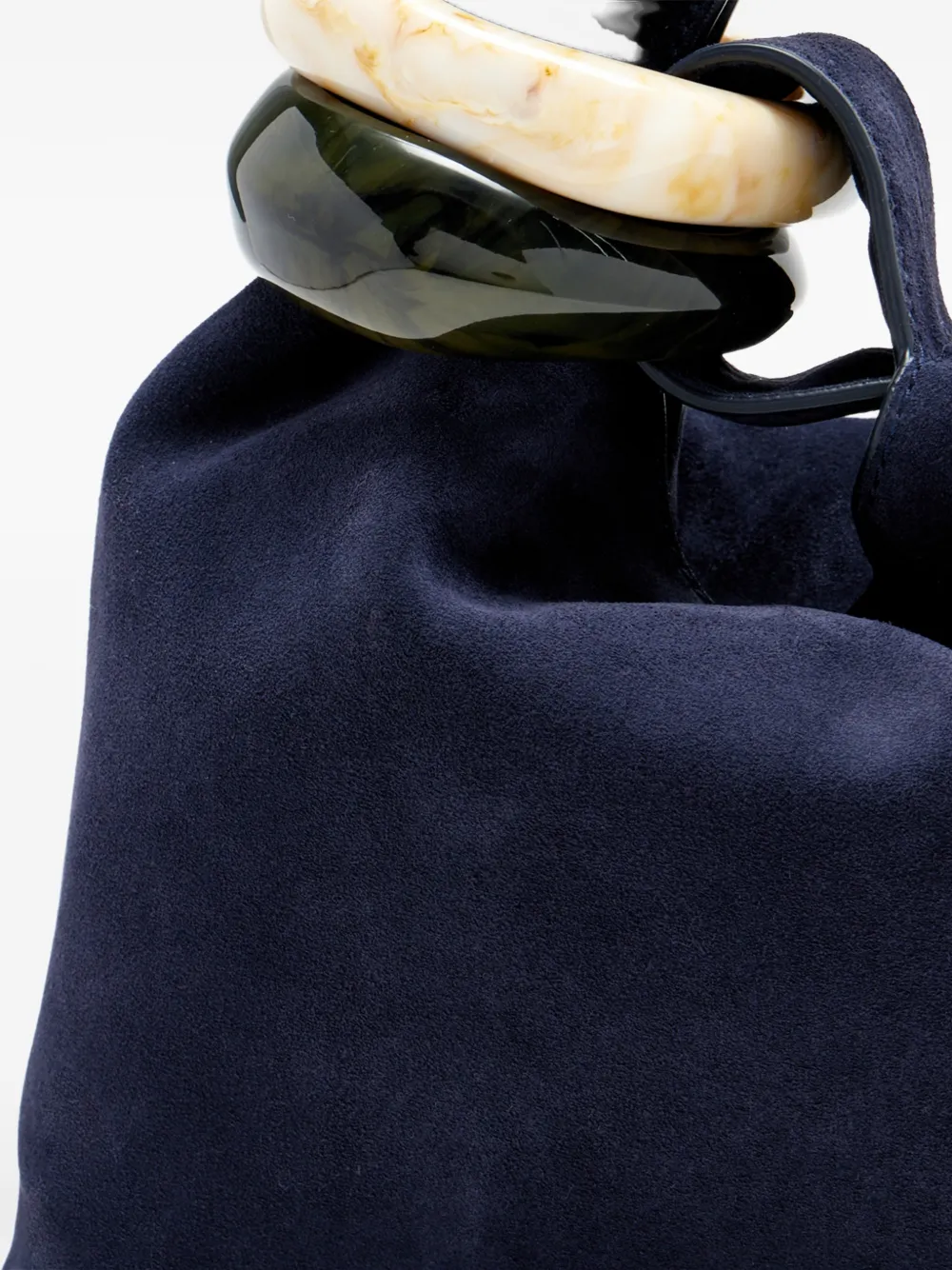 Veronica Beard Ring Handle Satchel In Blue