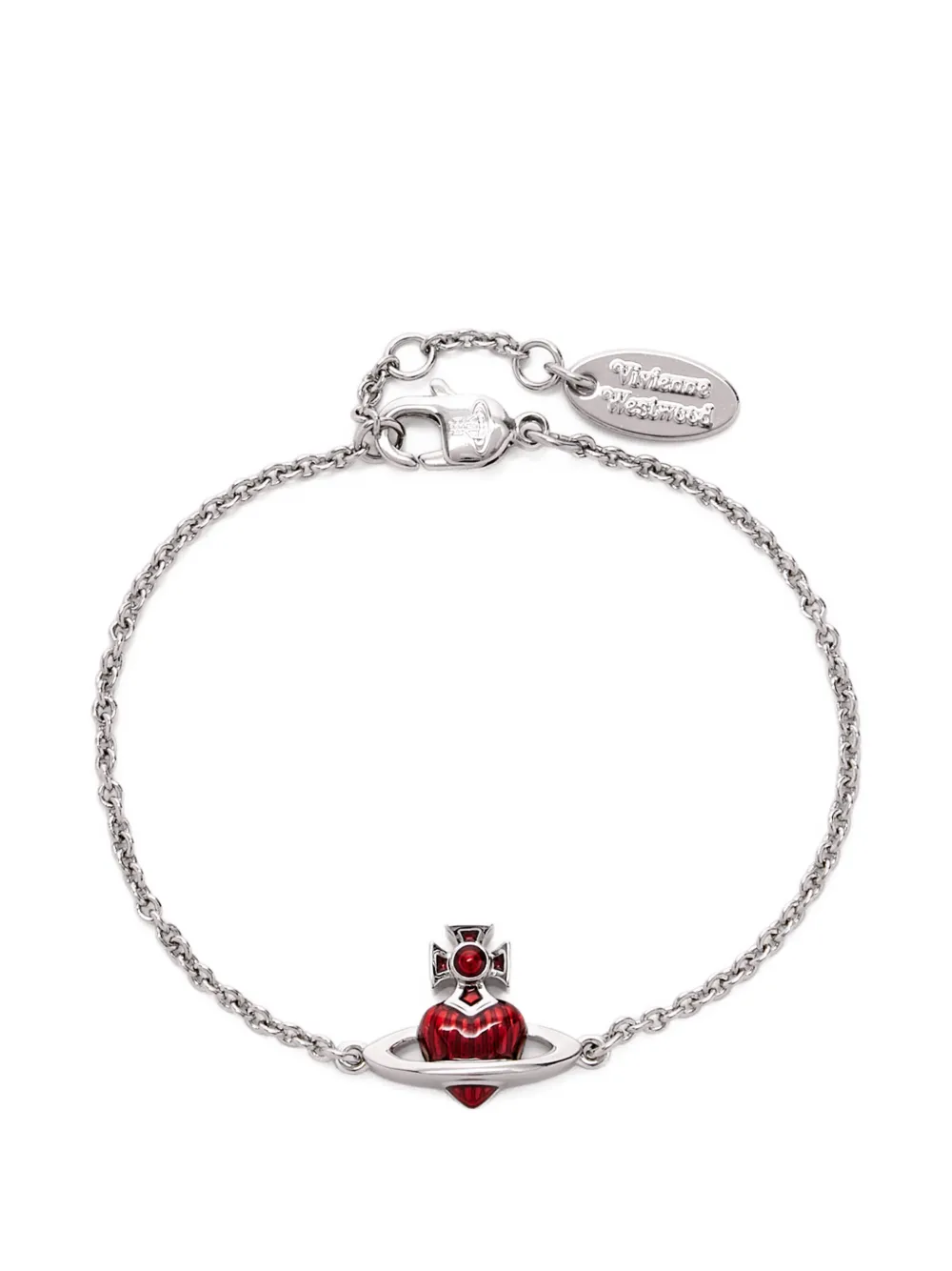 Vivienne Westwood Bracciale smaltato Orb - Argento