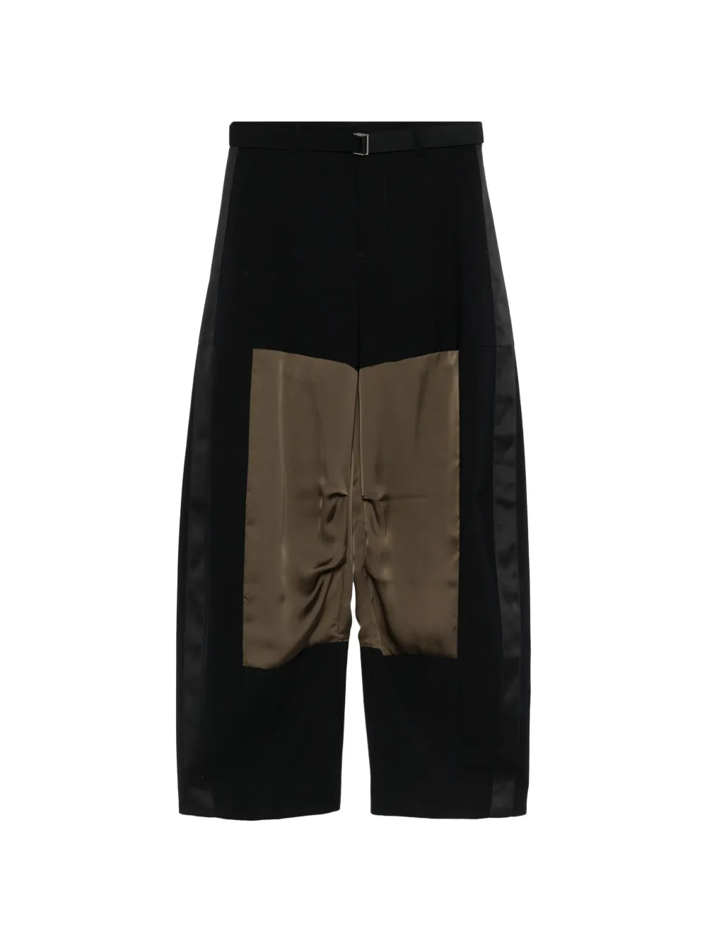 sacai panelled-design trousers - Nero