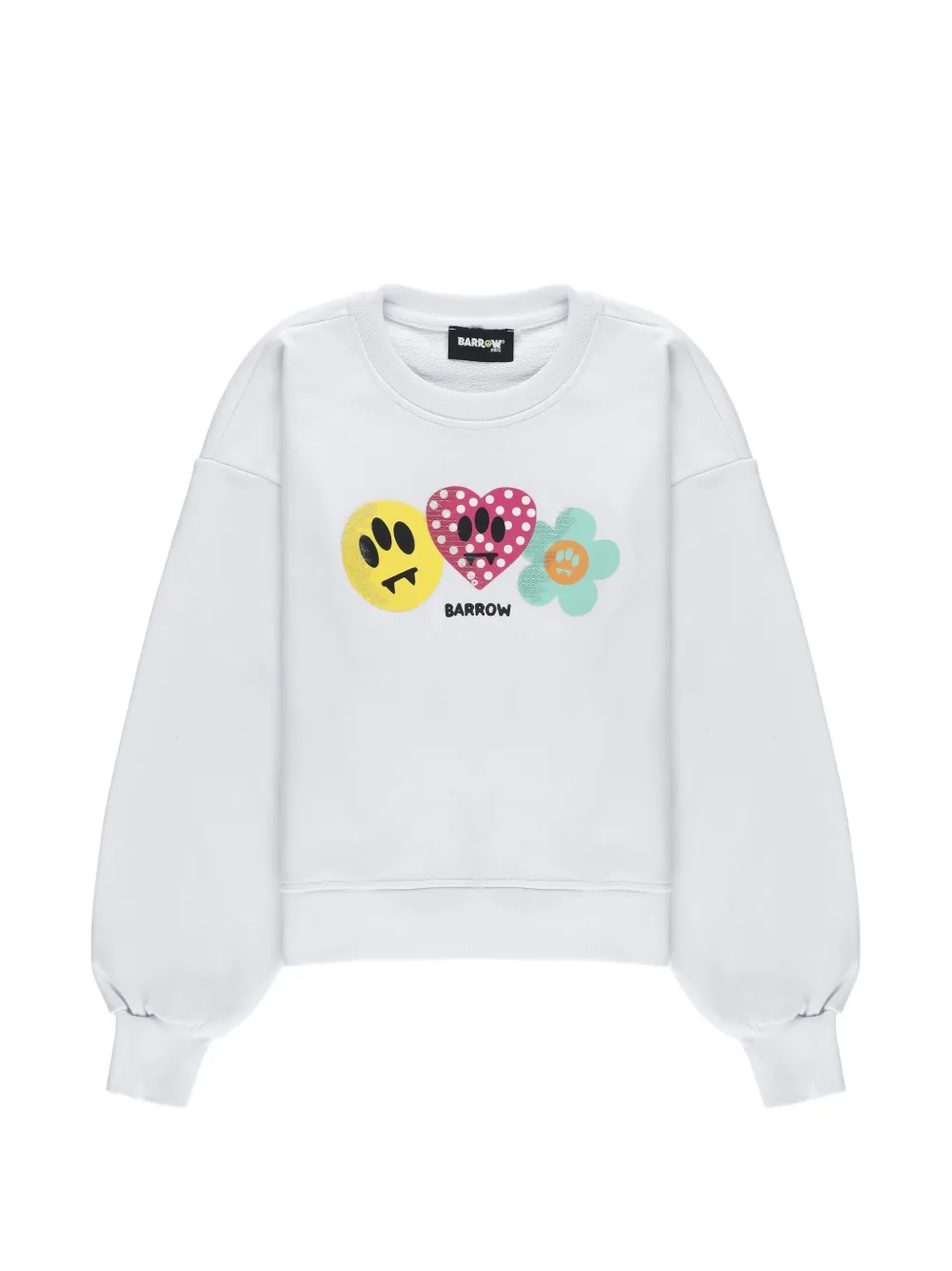 Barrow kids graphic crew-neck sweatshirt - Bianco