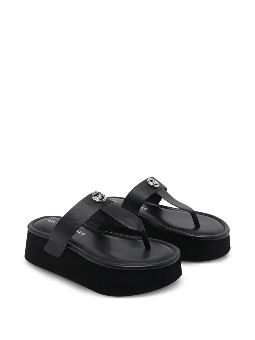  Michael Michael Kors Logo-detail Open-toe Sandals - Black 