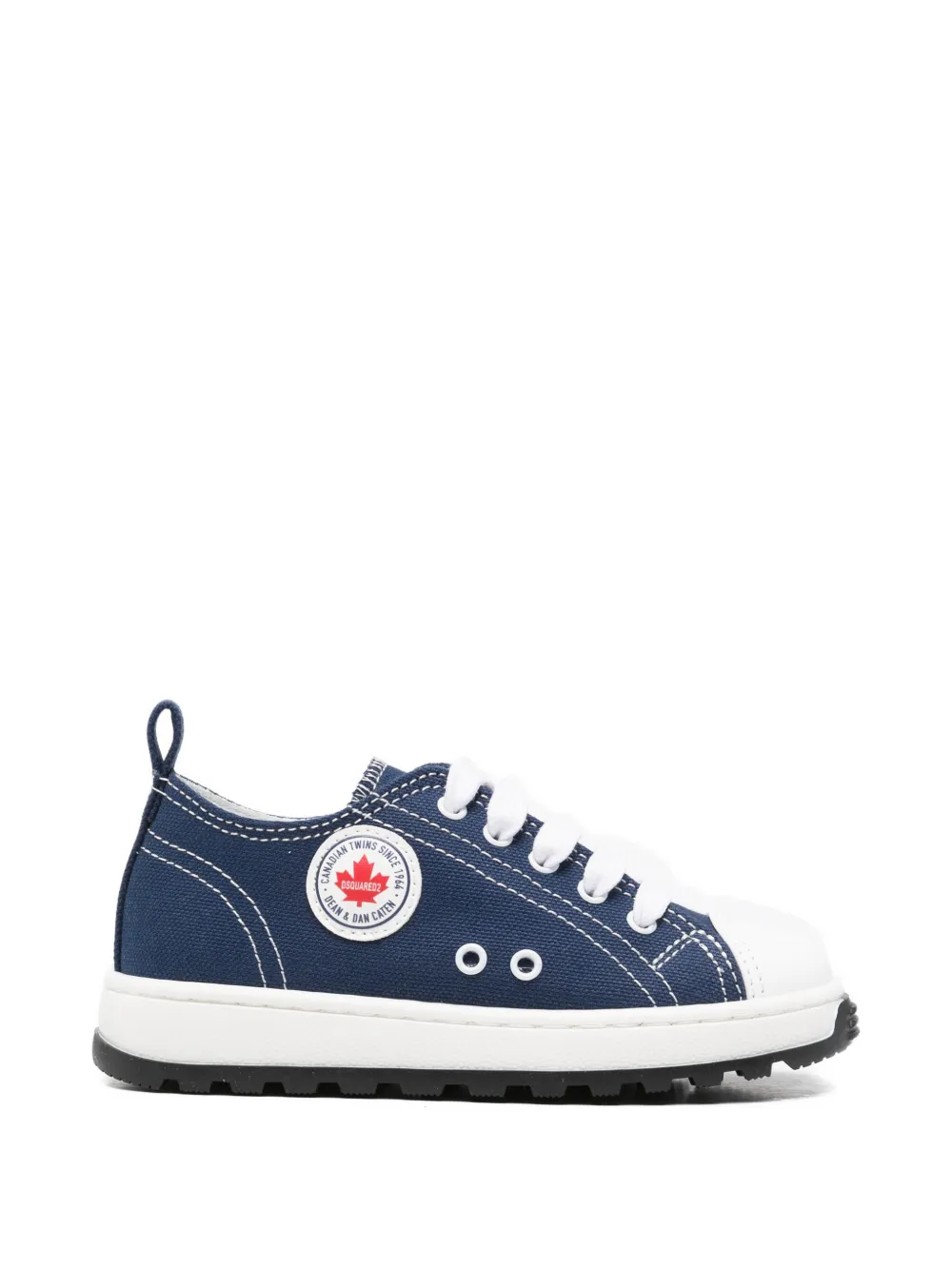 DSQUARED2 KIDS logo-patch sneakers - Blu