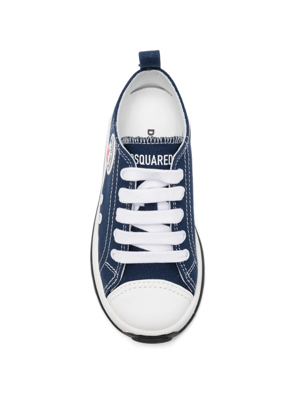 DSQUARED2 KIDS logo-patch sneakers Blauw
