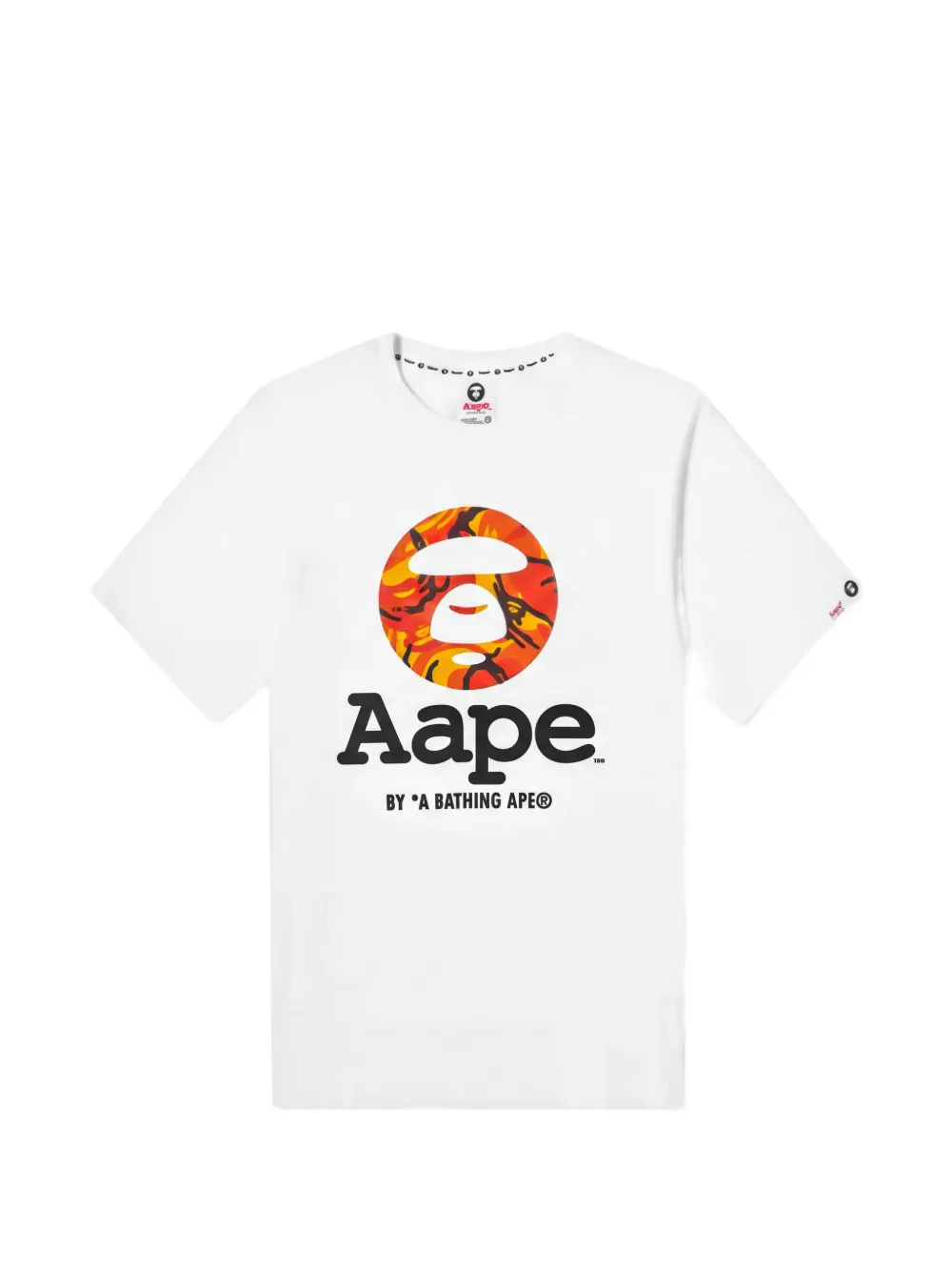A BATHING APE T-shirt met Moonface-print Wit