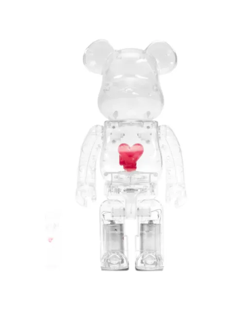 MEDICOM TOY Bearbrick Emotionally Unavailable Red Heart Clear sculpture
