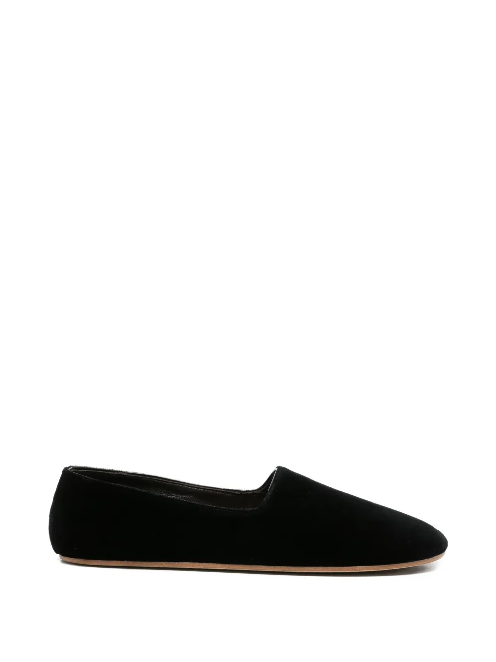 The Row Ponti velvet slippers - Nero