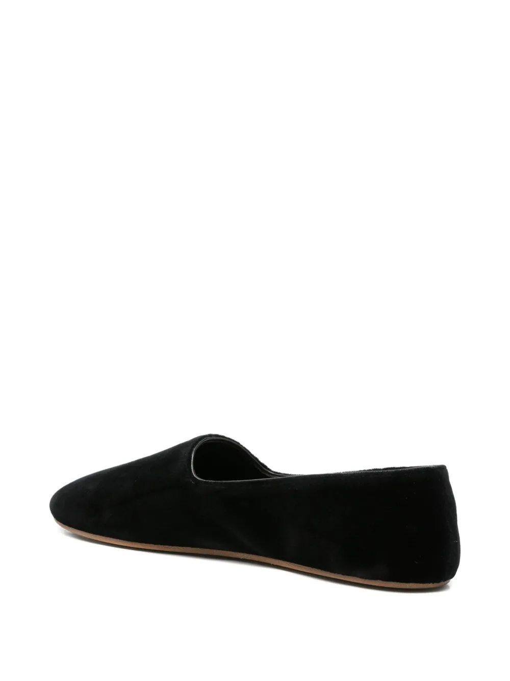 The Row Ponti fluwelen slippers Zwart