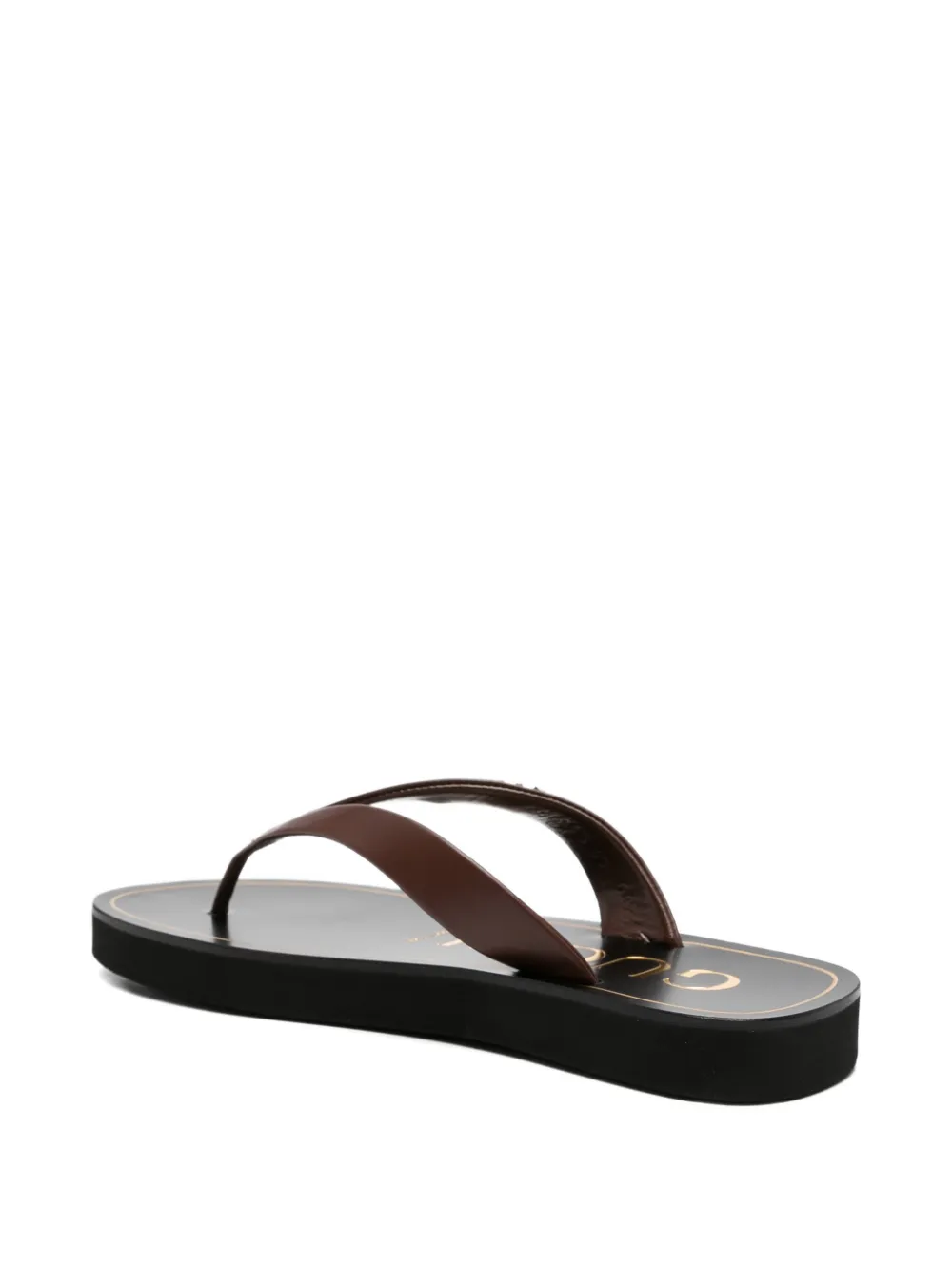 Gucci Teenslippers met logodetail Bruin