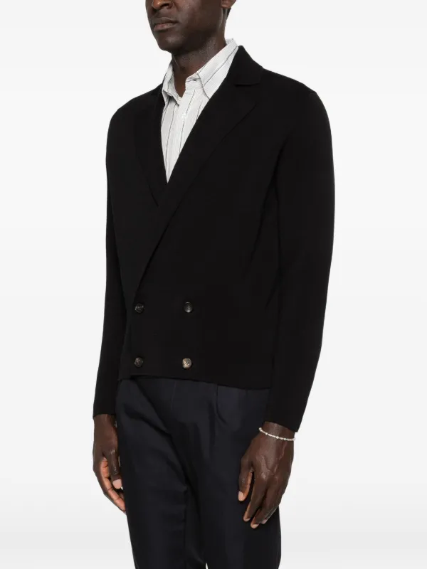 Filippo De Laurentiis Double Breasted Cardigan | Black | FARFETCH AO