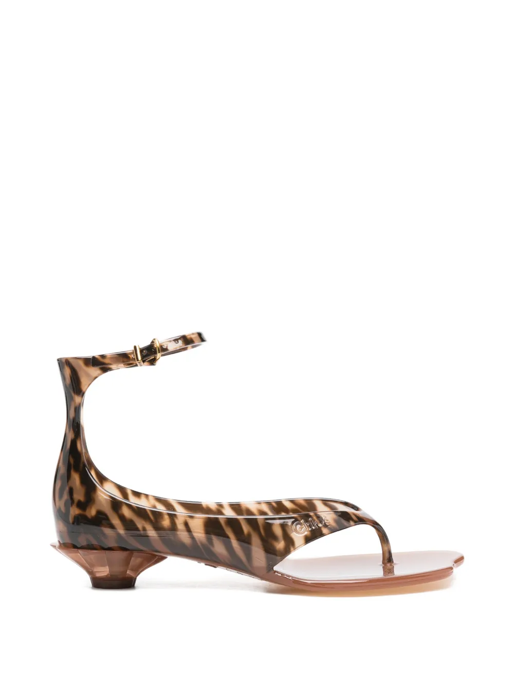 Chloé leopard-print sandals - Marrone