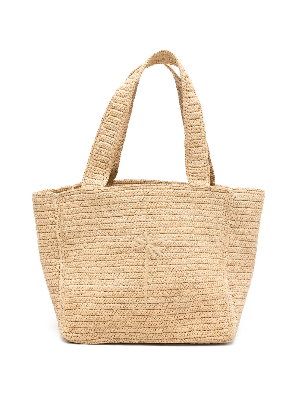 Manebi Zuma raffia palm-tree tote bag - Toni neutri