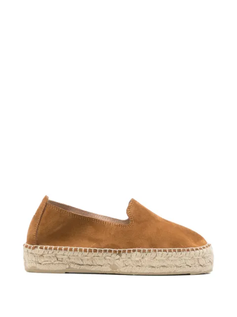Manebi Hamptons espadriller med plateausål og rund tå