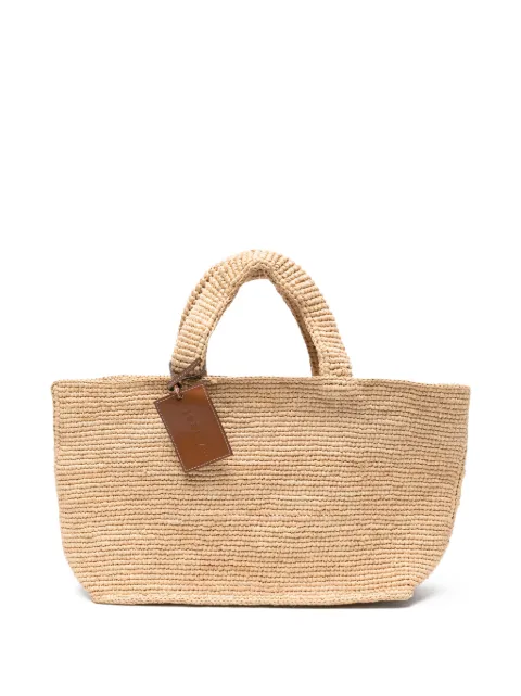 Manebi medium New Sunset woven-raffia tote bag