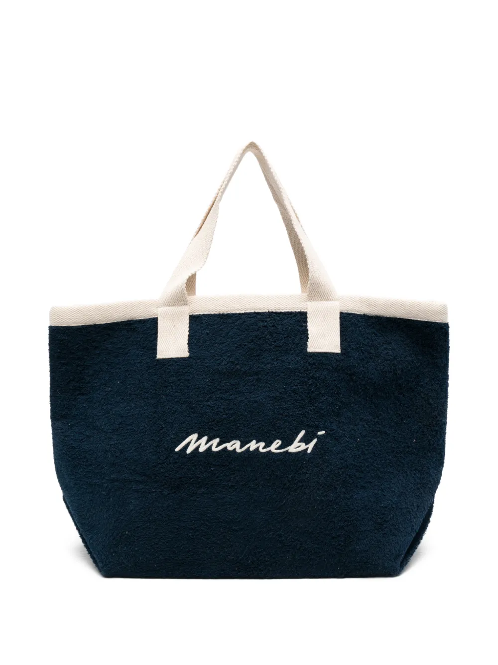 Manebi Borsa tote California con ricamo - Blu