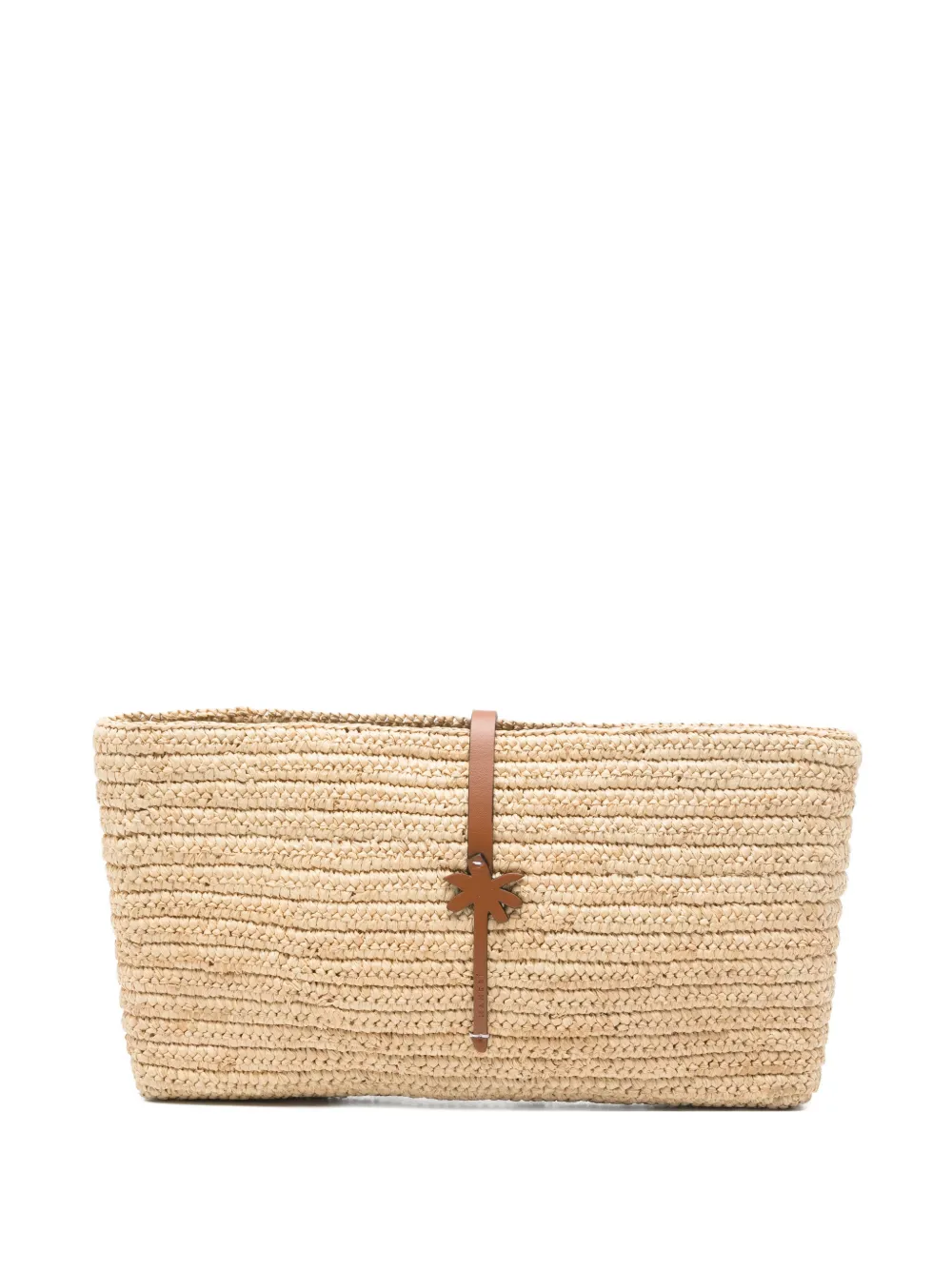 Manebi Kaia palm-tree clutch bag - Toni neutri