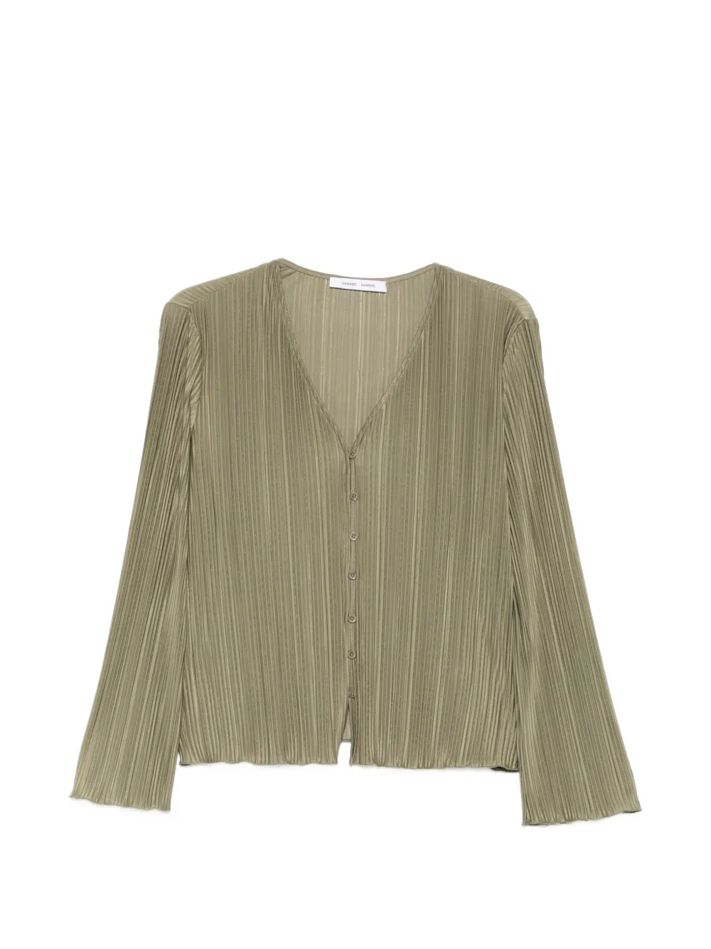 SAMSOE SAMSOE pleated buttoned shirt - Verde