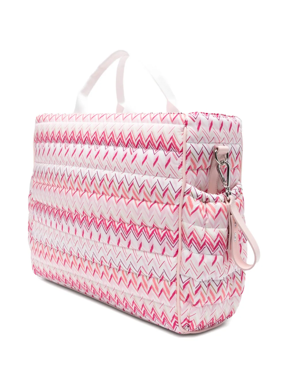  Missoni Kids Zigzag Quilted Changing Bag - Pink 