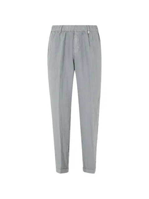 Myths elasticated-waistband turn-up trousers
