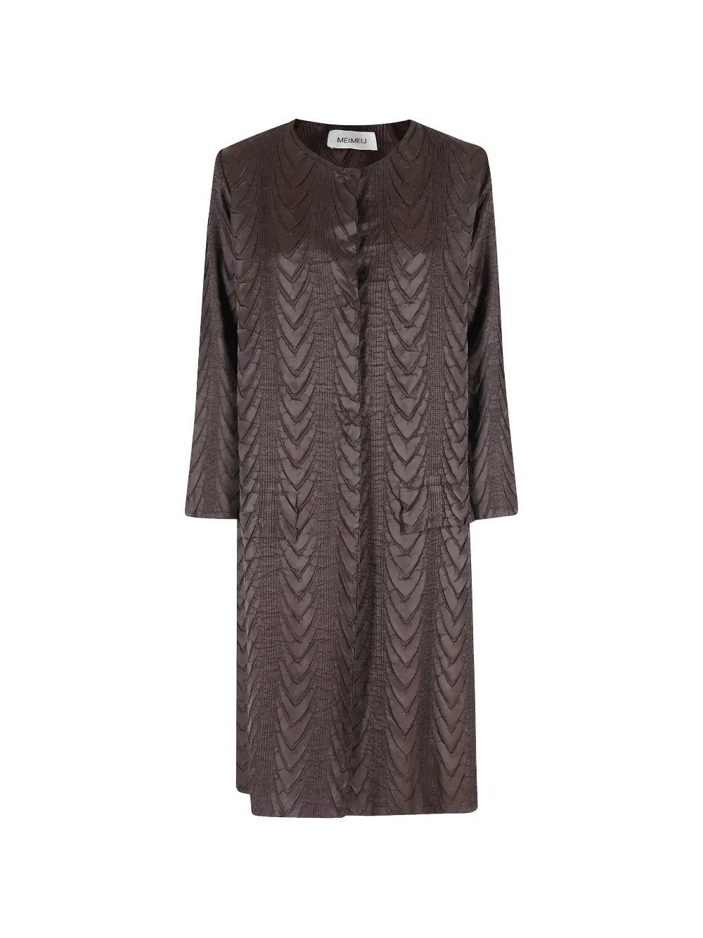 MeimeiJ textured-finish coat - Braun