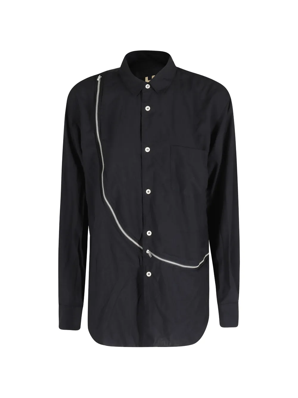 Comme Des Garçons Shirt asymmetric zip-detail shirt - Nero