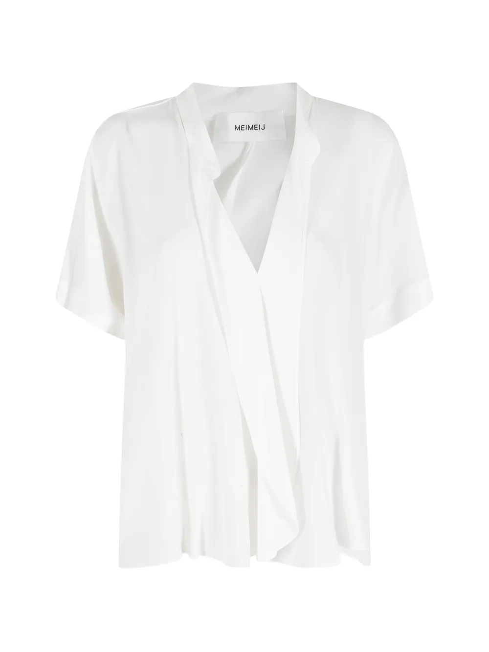 MeimeiJ wrap-design V-neck blouse - Bianco