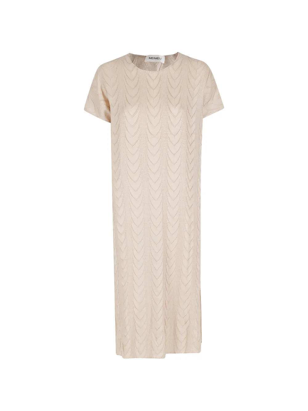 MeimeiJ textured short-sleeve dress - Neutrals