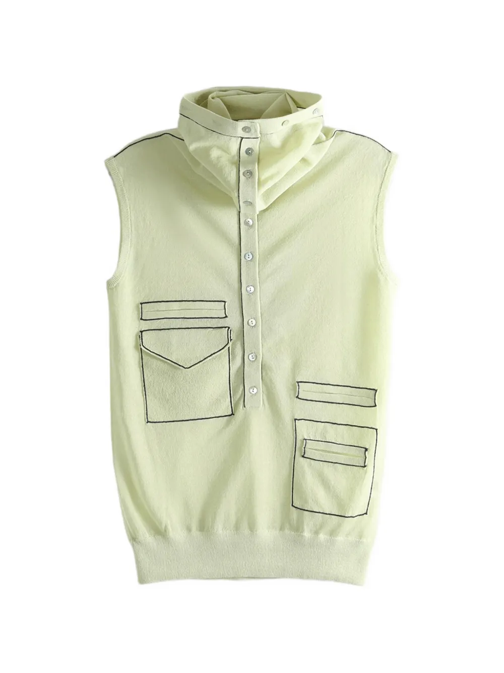 Kiko Kostadinov Kreiner roll-neck sleeveless top - Verde