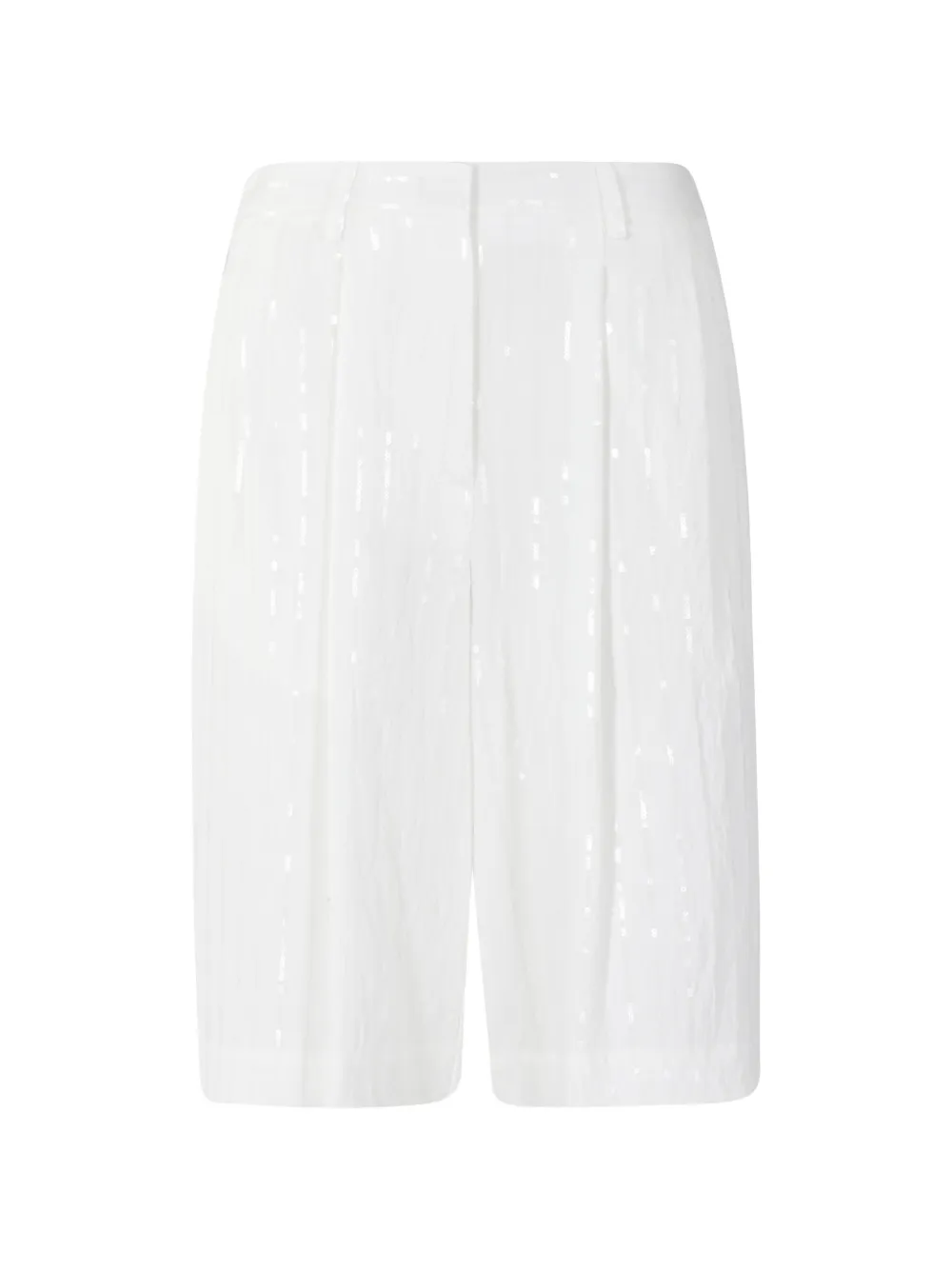 MeimeiJ sequin-embellished pleated shorts - White