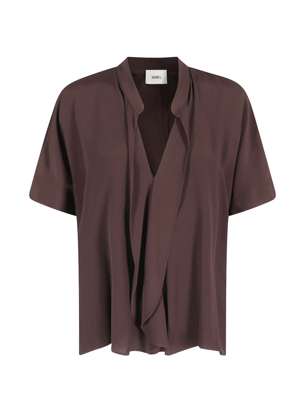 MeimeiJ draped V-neck blouse - Marrone
