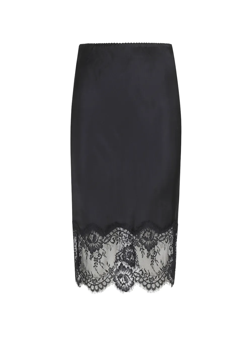 HERSKIND lace-trim midi skirt - Nero