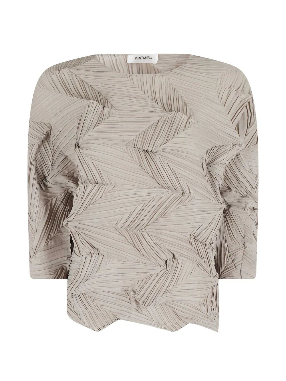 MeimeiJ plissé chevron-pattern blouse - Toni neutri