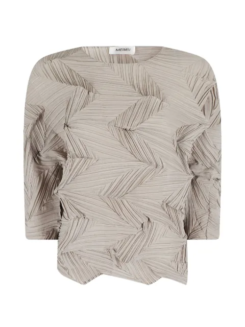 MeimeiJ plissé chevron-pattern blouse