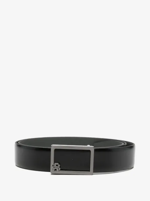 BOSS intertwined double-B buckle Italian-leather belt