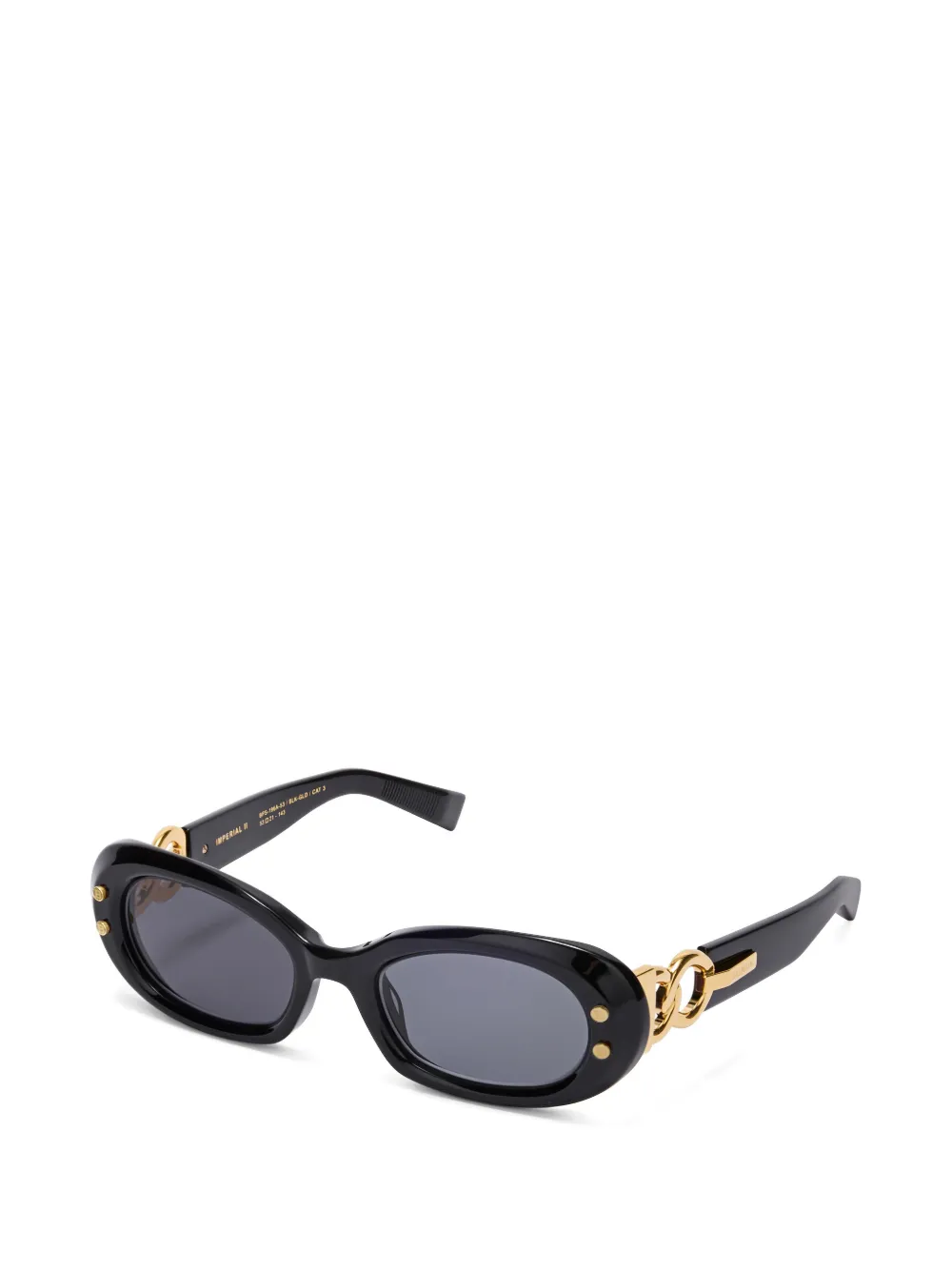 Balmain Eyewear Zonnebril met ovalen montuur Zwart