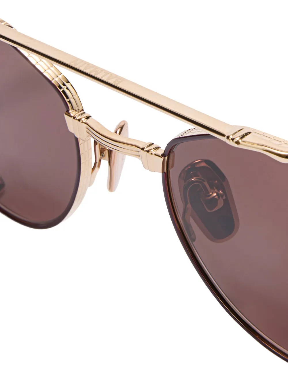  Balmain Eyewear Double-bridge Sunglasses - Gold 