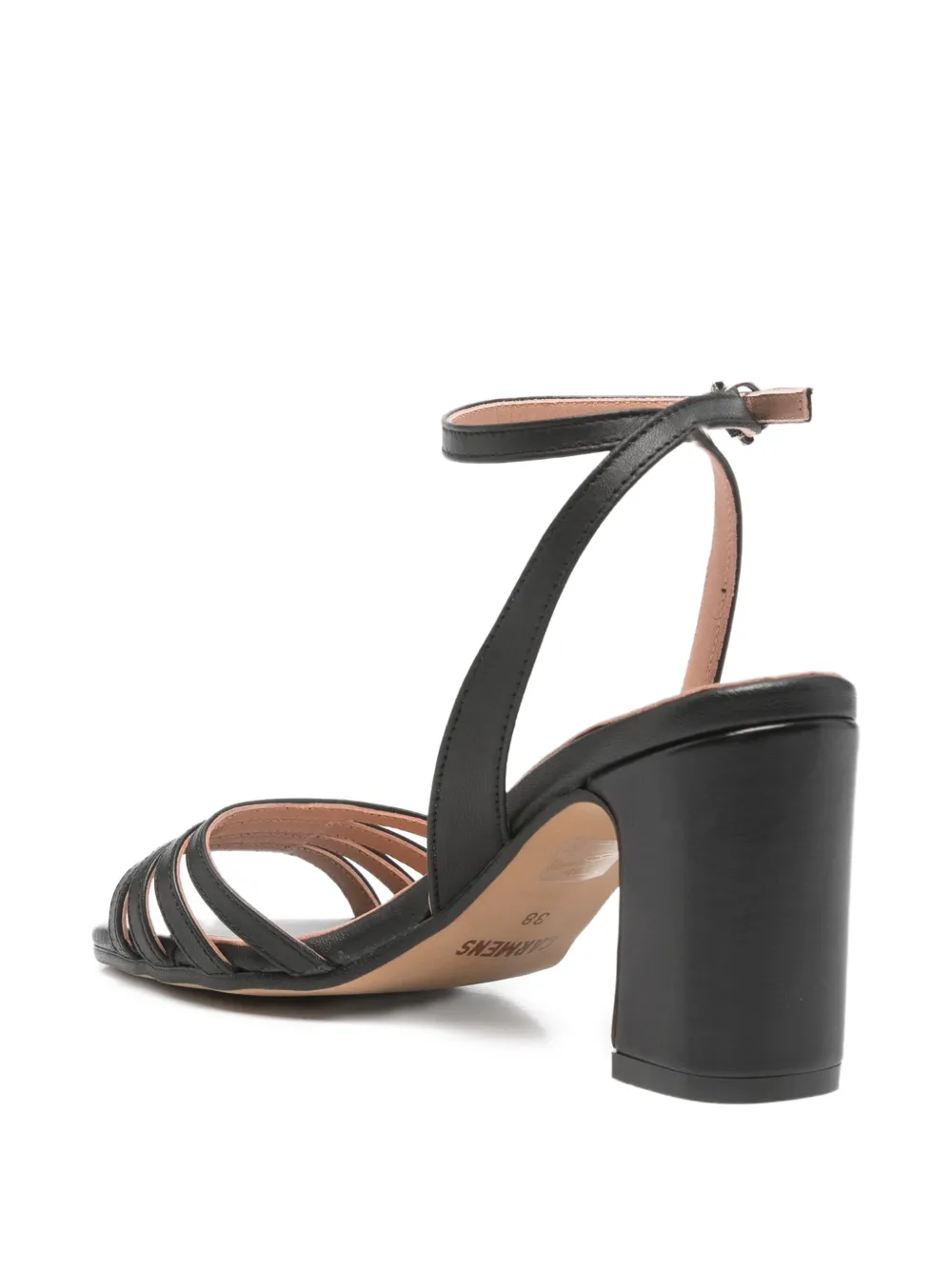 Carmens leather sandals Zwart