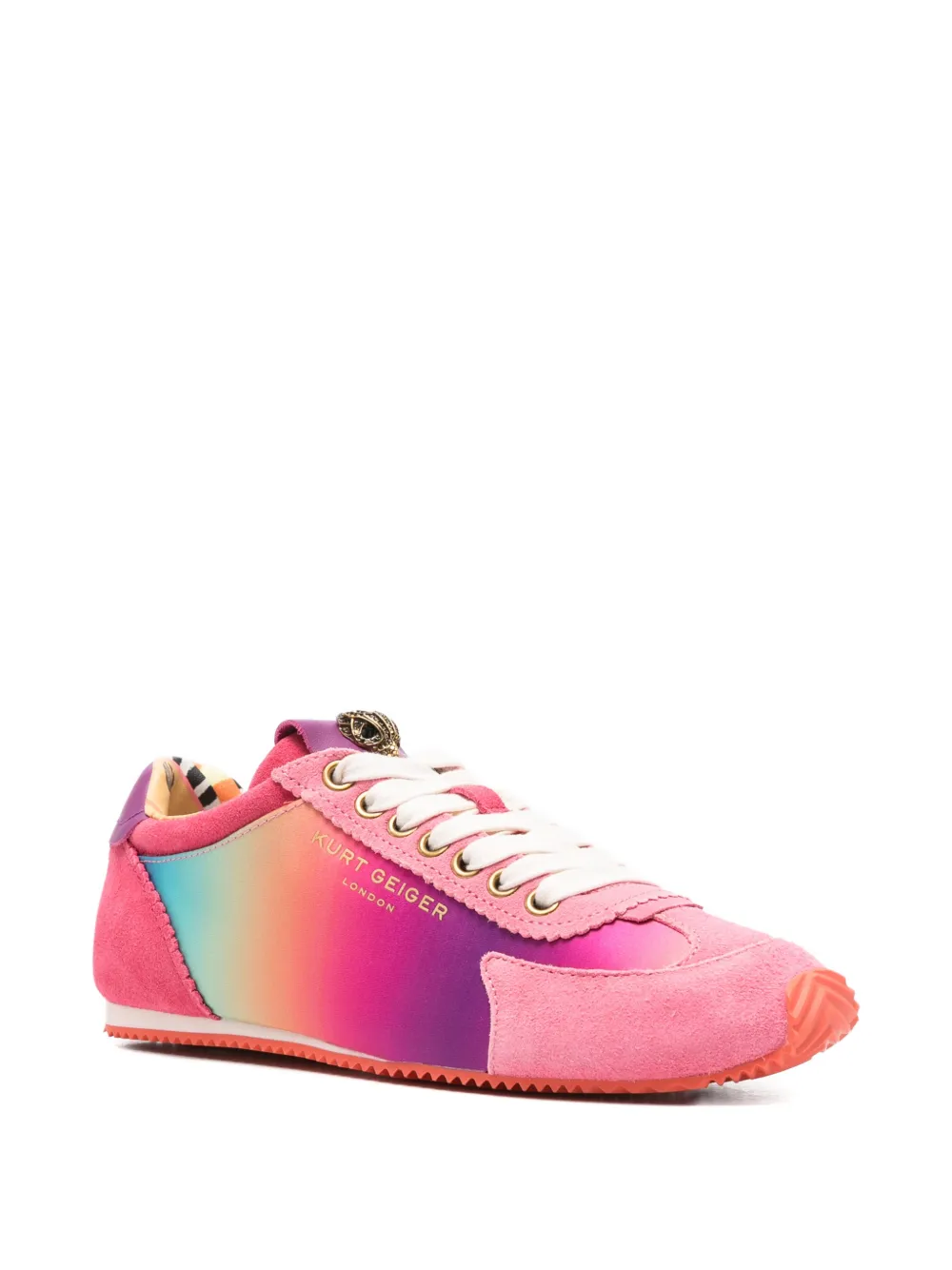 Kurt Geiger London Sneakers met suède vlak en ombré-effect Roze