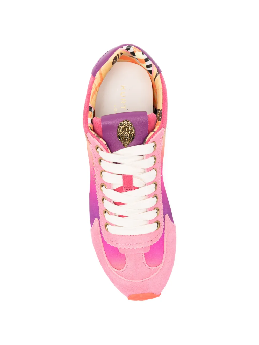 Kurt Geiger London Sneakers met suède vlak en ombré-effect Roze