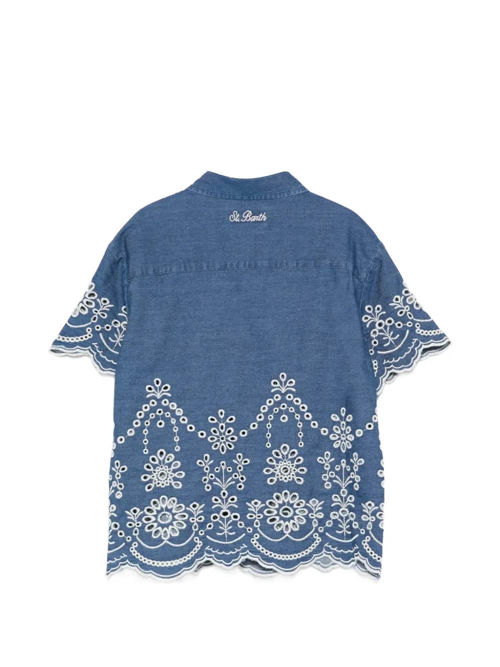 MC2 Saint Barth Kids Clementine Jr broderie anglaise blouse Blauw