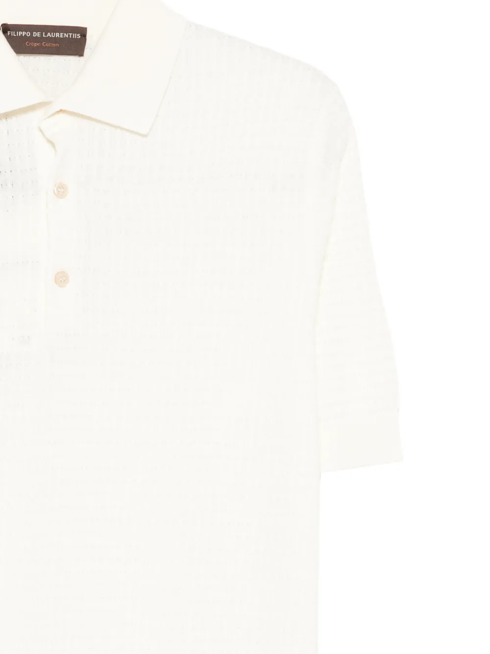 Filippo De Laurentiis Getextureerd poloshirt Beige