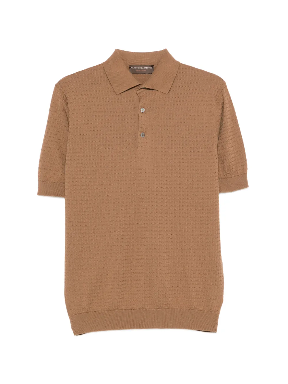 Filippo De Laurentiis textured polo shirt - Marrone