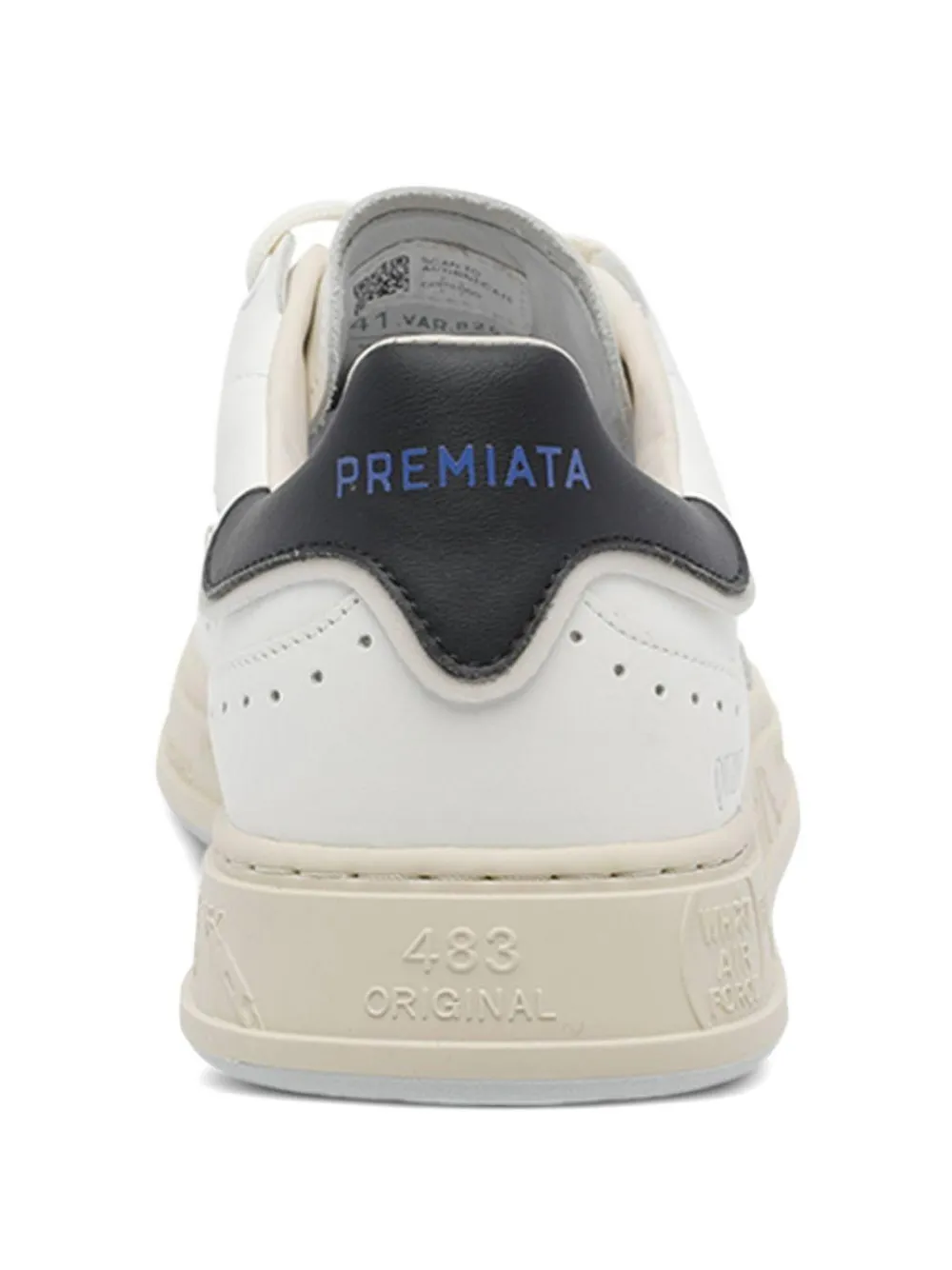 Premiata Quinn perforated logo-detail sneakers Wit