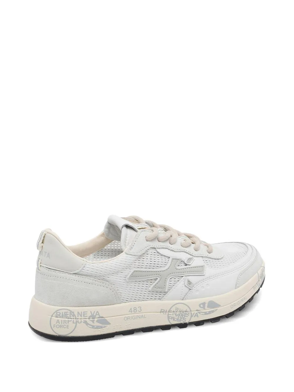 Premiata Nous perforated logo-detail sneakers Wit