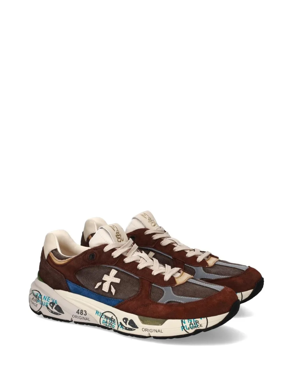 Premiata Mase 25 sneakers met logodetail Bruin