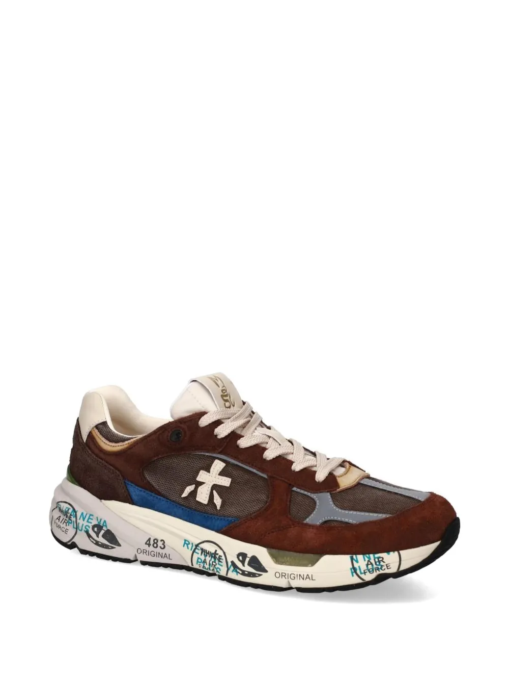 Premiata Mase 25 sneakers met logodetail Bruin