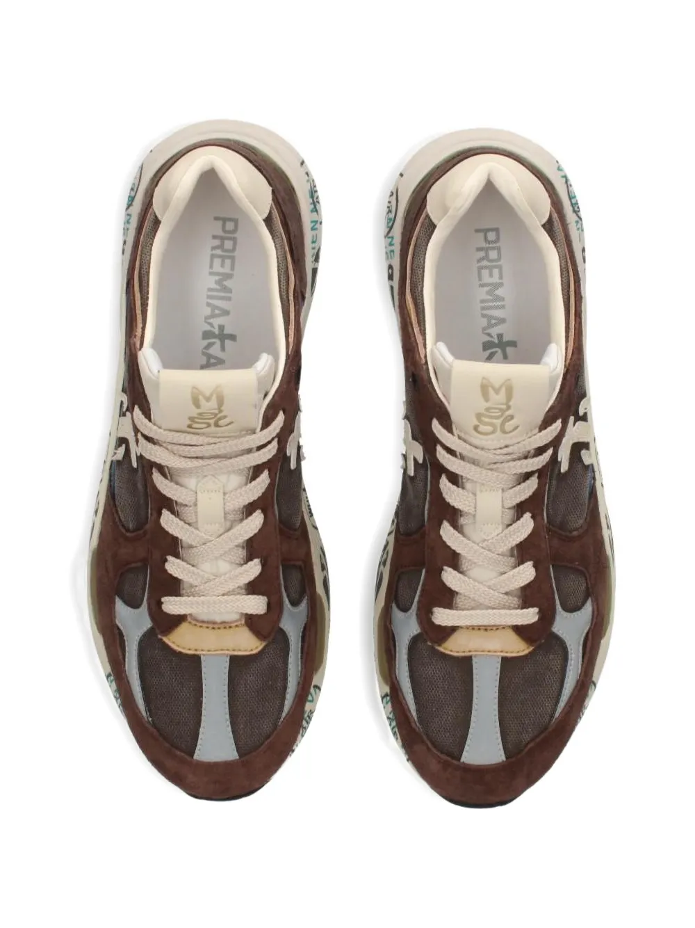 Premiata Mase 25 sneakers met logodetail Bruin