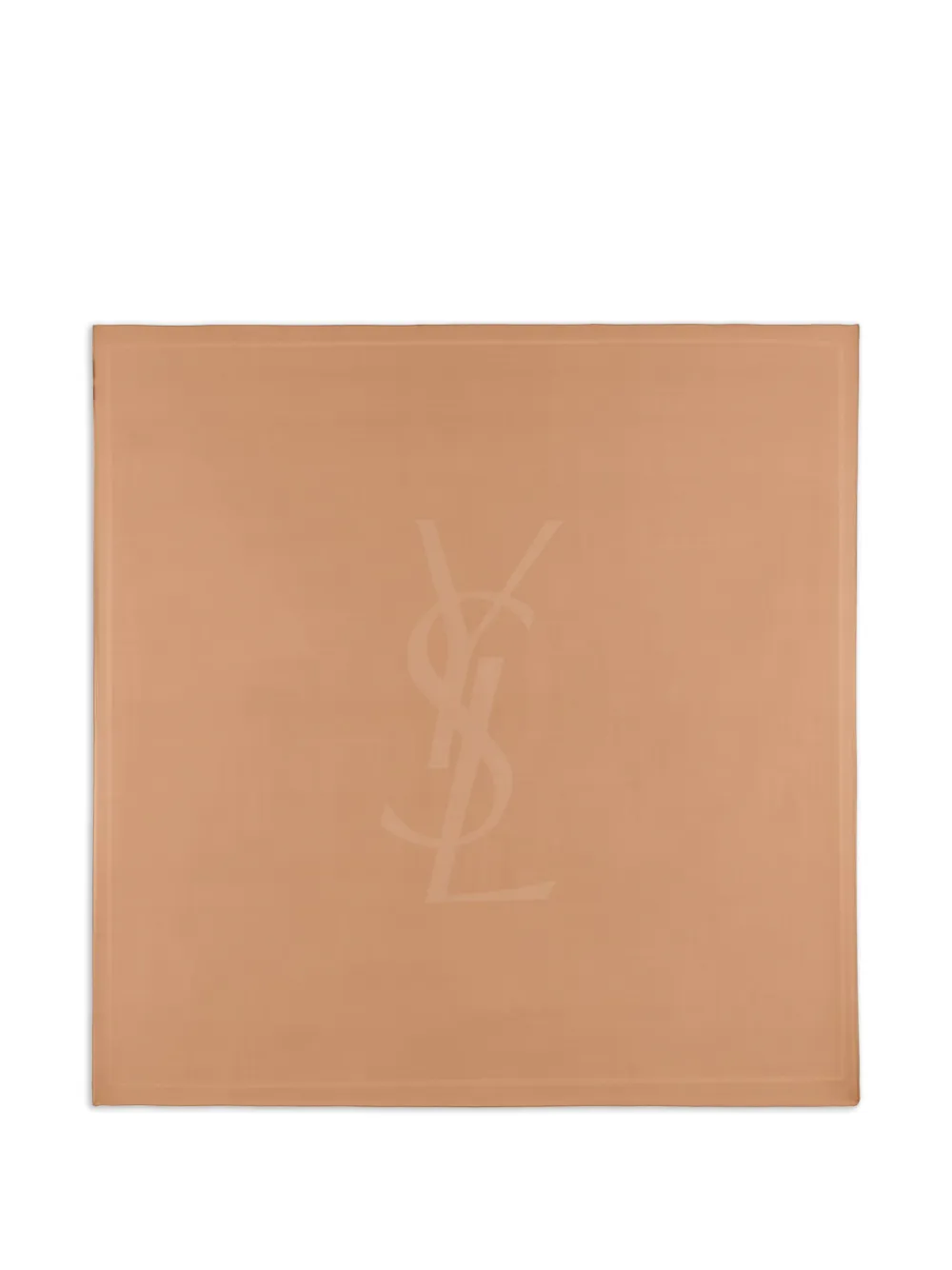 Saint Laurent Cassandre square scarf - Nude